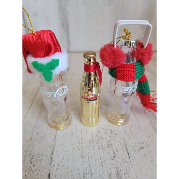 Vintage coke bottle set ornament Xmas cola variety unique - Picture 2 of 7